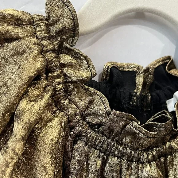 Girl - 4 & 8 - NWT Noralee Gold Isabella Dress - Picture 4 of 5